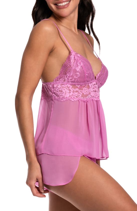 Shop In Bloom By Jonquil Juliet Chiffon & Lace Short Pajamas In Orchid