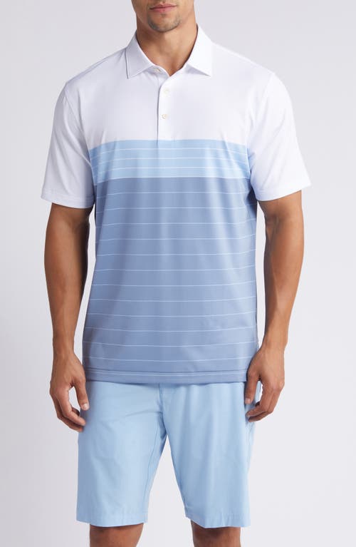 Crown Crafted Fremont Stripe Performance Polo in White