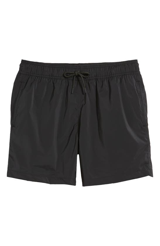 Shop Frescobol Carioca Salvador Swim Trunks In Black