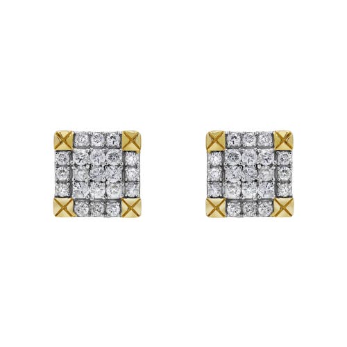 Shop Luvmyjewelry Diamond Trunk 14k Yellow Gold Diamond Stud Earrings