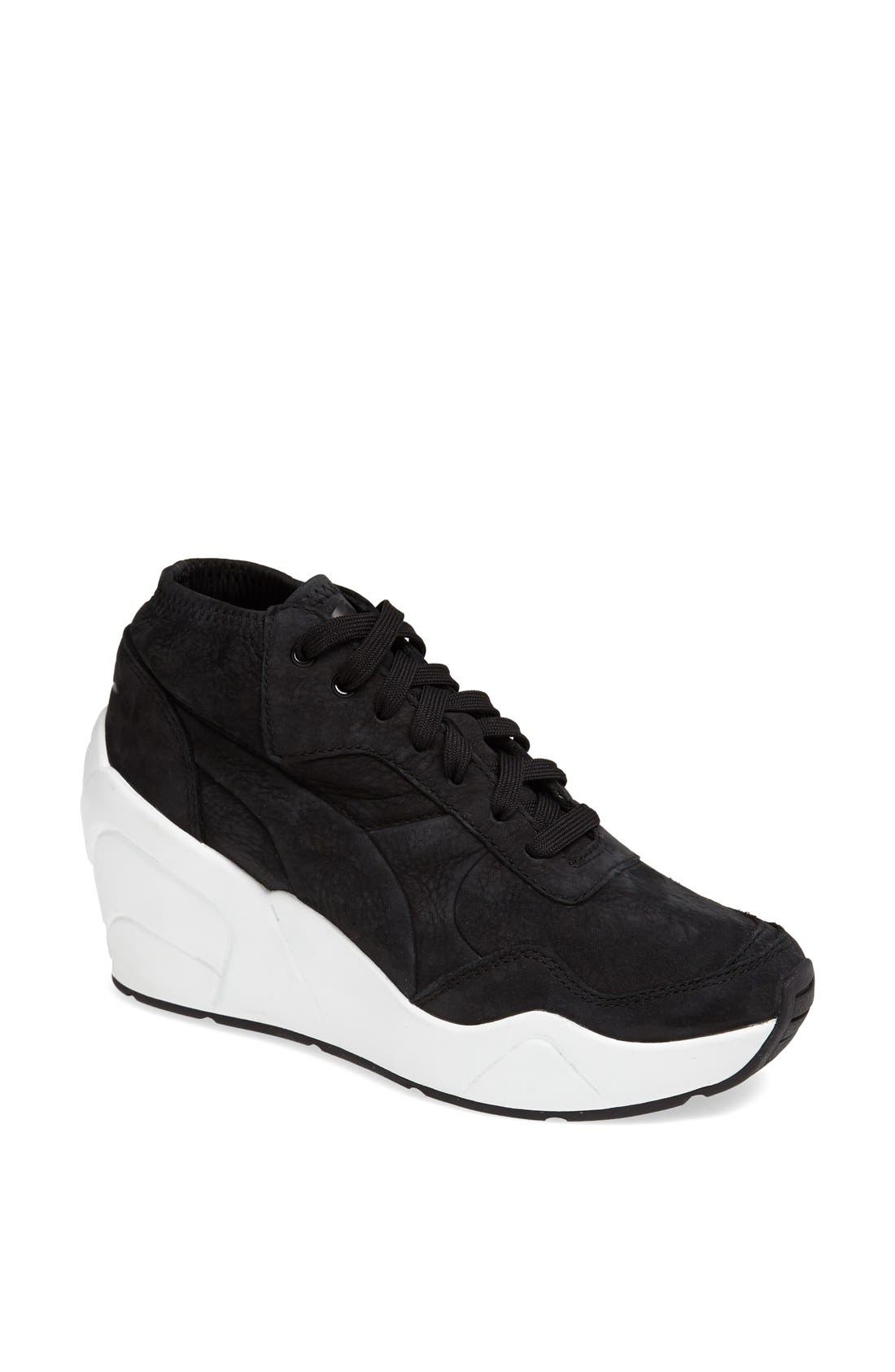 puma trinomic high top wedge sneaker