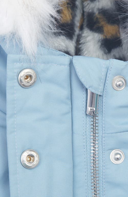 Rokka&rolla Kids' Parka Jacket With Insulated Hood In Blue Fog