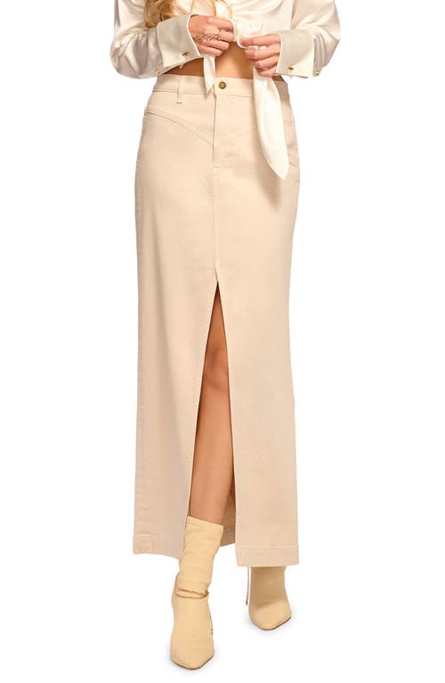 Shop Ramy Brook Xavier Denim Maxi Skirt In Bone Denim