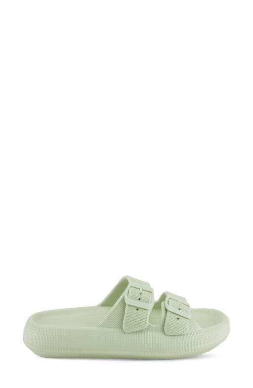 Flexus By Spring Step Bubbles Waterproof Slide Sandal In Light Green