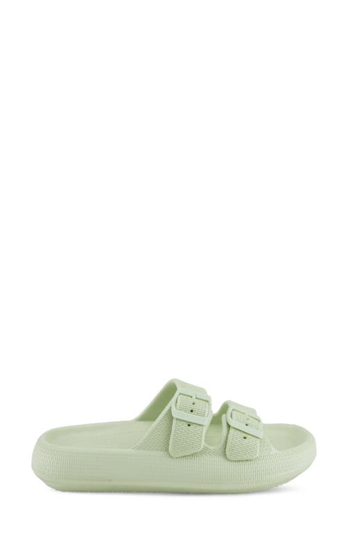 Shop Flexus By Spring Step Bubbles Waterproof Slide Sandal In Light Green