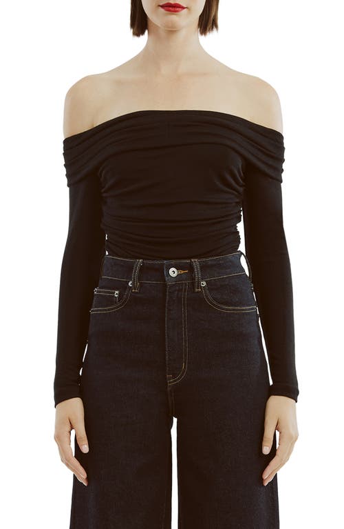 Shop Bardot Elsa Off The Shoulder Top In Black