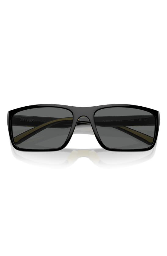 Shop Scuderia Ferrari 59mm Rectangular Sunglasses In Black