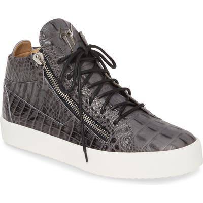 Giuseppe Zanotti Croco Sneaker, Grey