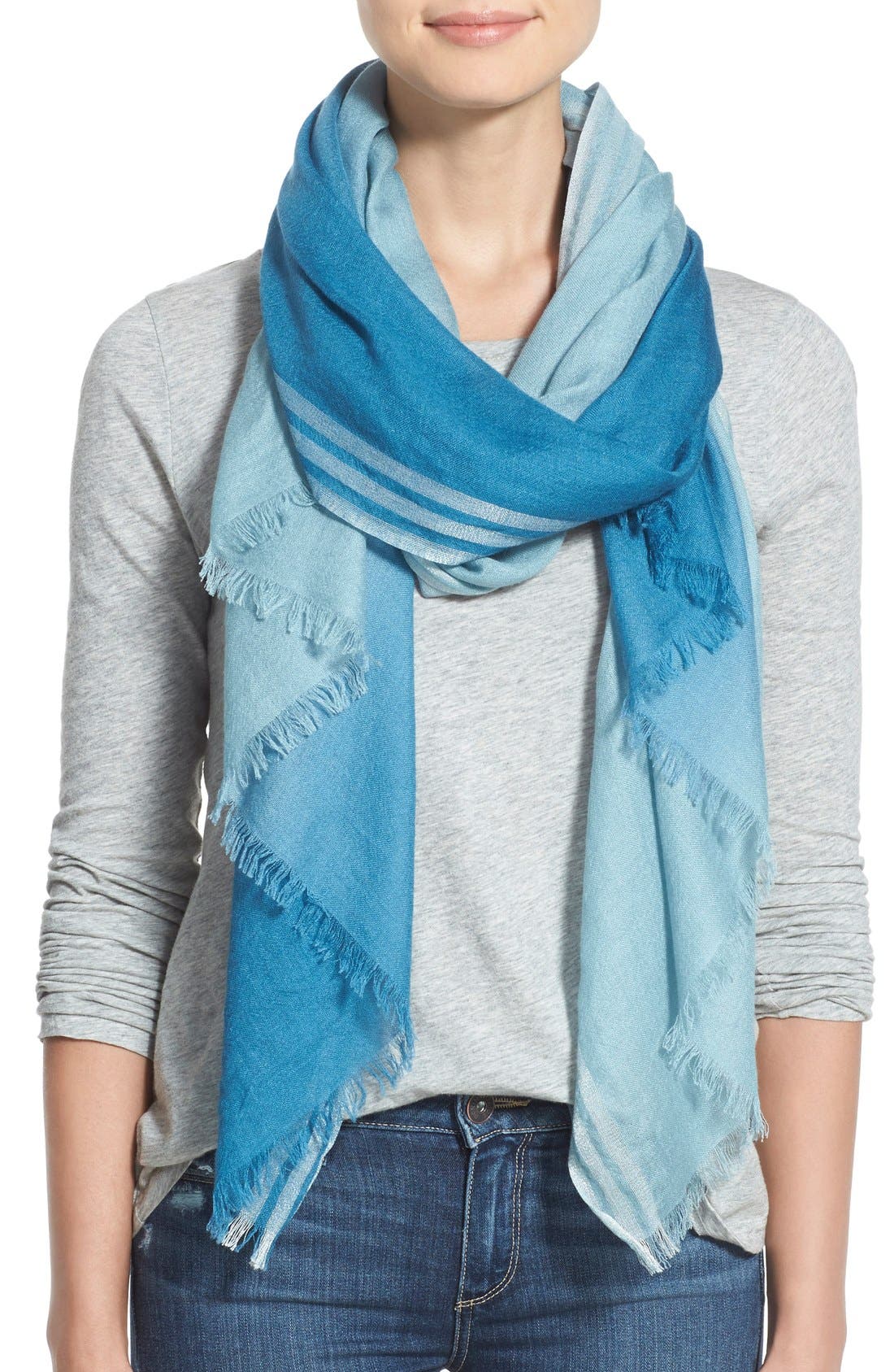 Nordstrom Dégradé Cashmere Blend Fringe Scarf Nordstrom