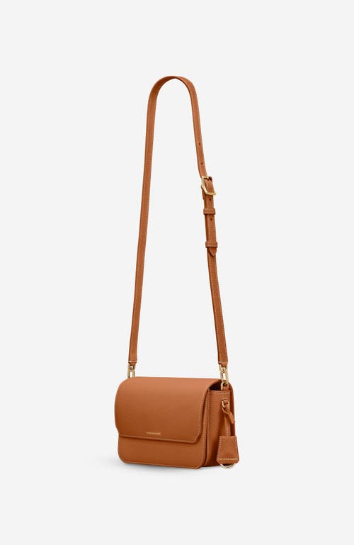 Maison De Sabre Maison De Sabré Medium Leather Flap Bag In Pecan Brown