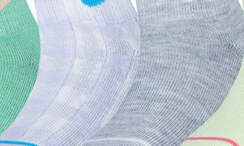 Shop Nike Kids' Metallic Swoosh Scallop Welt Ankle Socks In  Pink Bloom