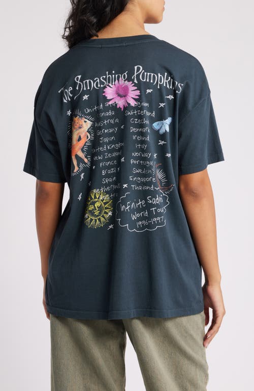 Daydreamer Smashing Pumpkins Infinite Sad Cotton Graphic T-shirt In Vintage Black