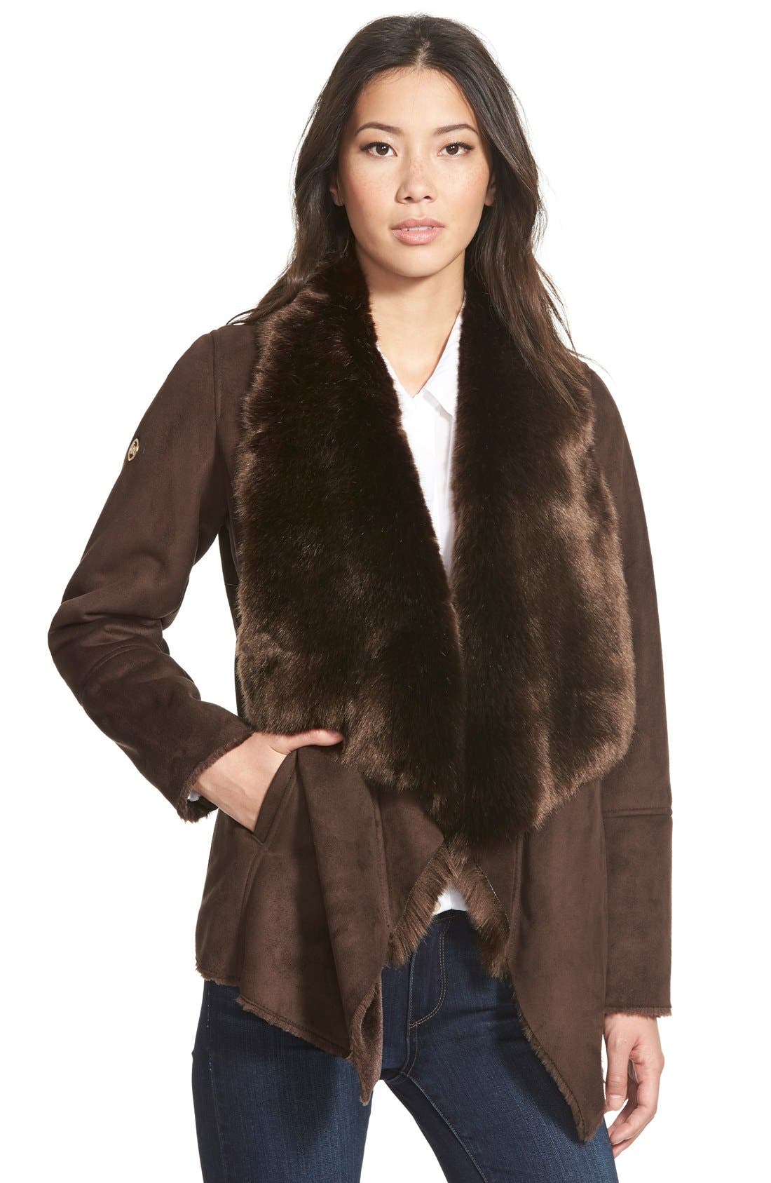 michael kors faux shearling jacket