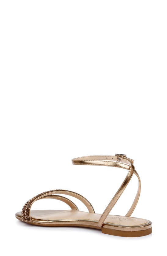 Shop Jewel Badgley Mischka Roslyn Ankle Strap Sandal In Bronze