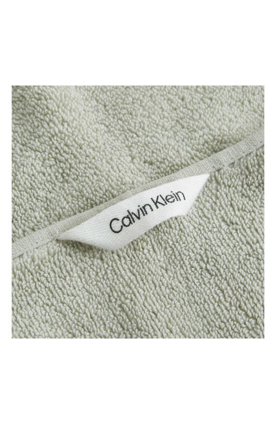 Calvin Klein Entwine 3-piece Towel Set In Pastel Green
