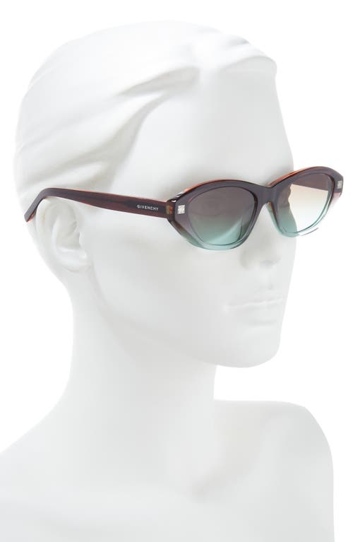 Shop Givenchy Gv Day Cat Eye Sunglasses In Dark Brown/other/brown