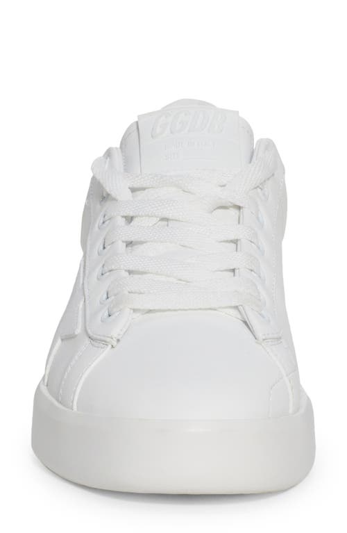 Shop Golden Goose Purestar Low Top Sneaker In White/silver