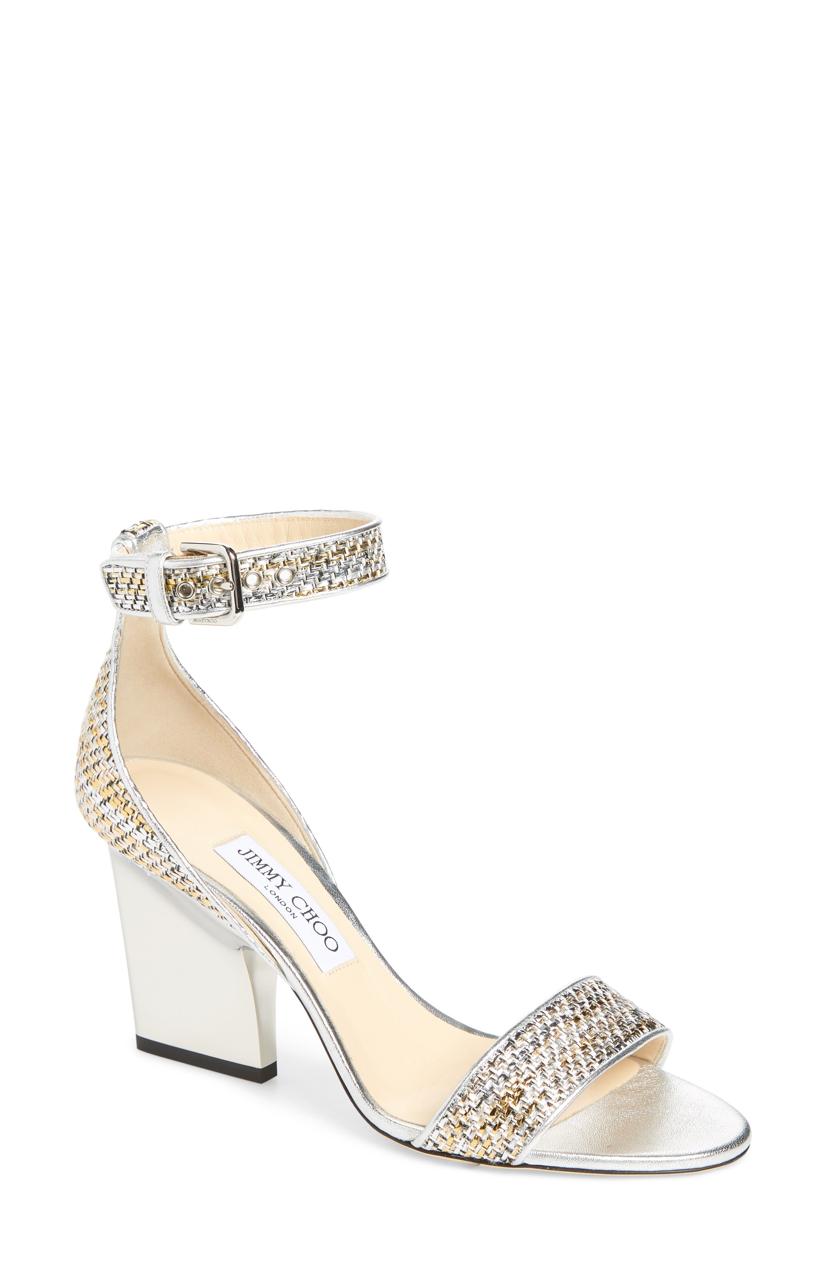 jimmy choo edina metallic sandals