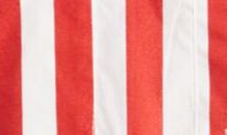 Shop Faithfull The Brand Isole Stripe Long Sleeve Cotton Romper In Bayou Stripe Red