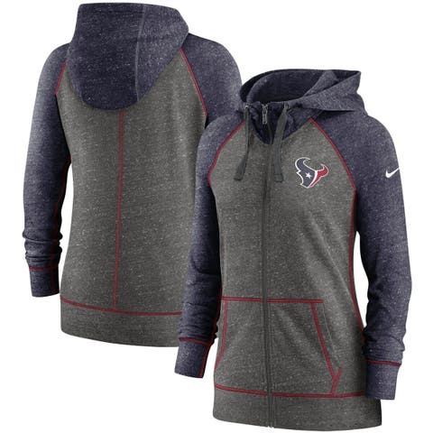 Women's G-III 4Her by Carl Banks Heathered Gray/Navy Houston Texans  Championship Ring Pullover Hoodie