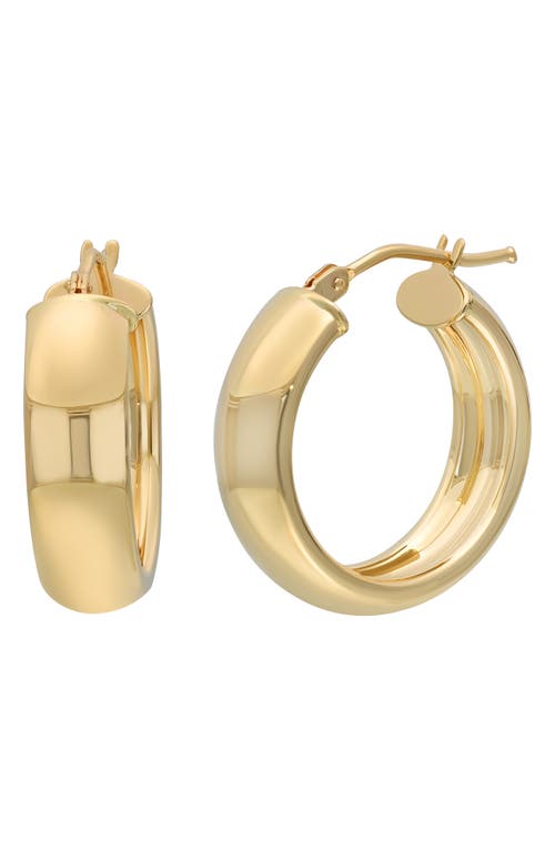 14K Gold Chunky Hoop Earrings in 14K Yellow Gold