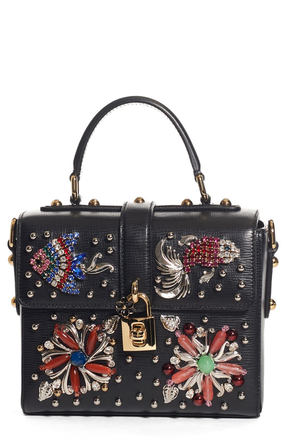 Dolce&Gabbana Soft Embellished Leather Box Bag Nordstrom