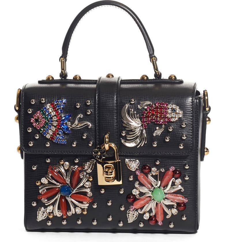 Dolce&Gabbana Soft Embellished Leather Box Bag | Nordstrom