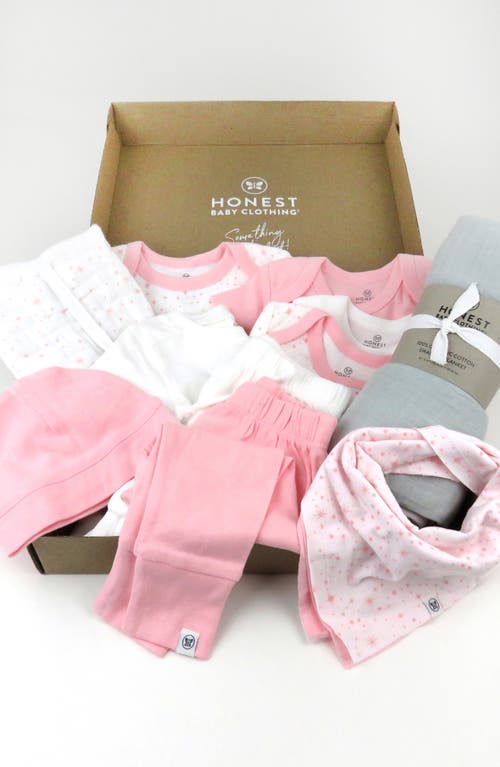 Honest Baby 12-piece Welcome Home Gift Set In Twinkle Star White/pink
