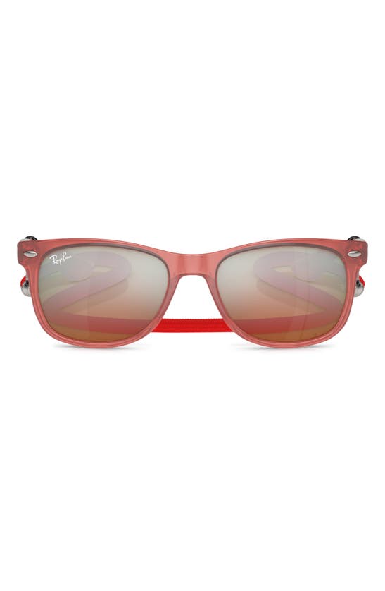 Ray Ban Kids' Junior Wayfarer 47mm Gradient Square Sunglasses In Opal Red