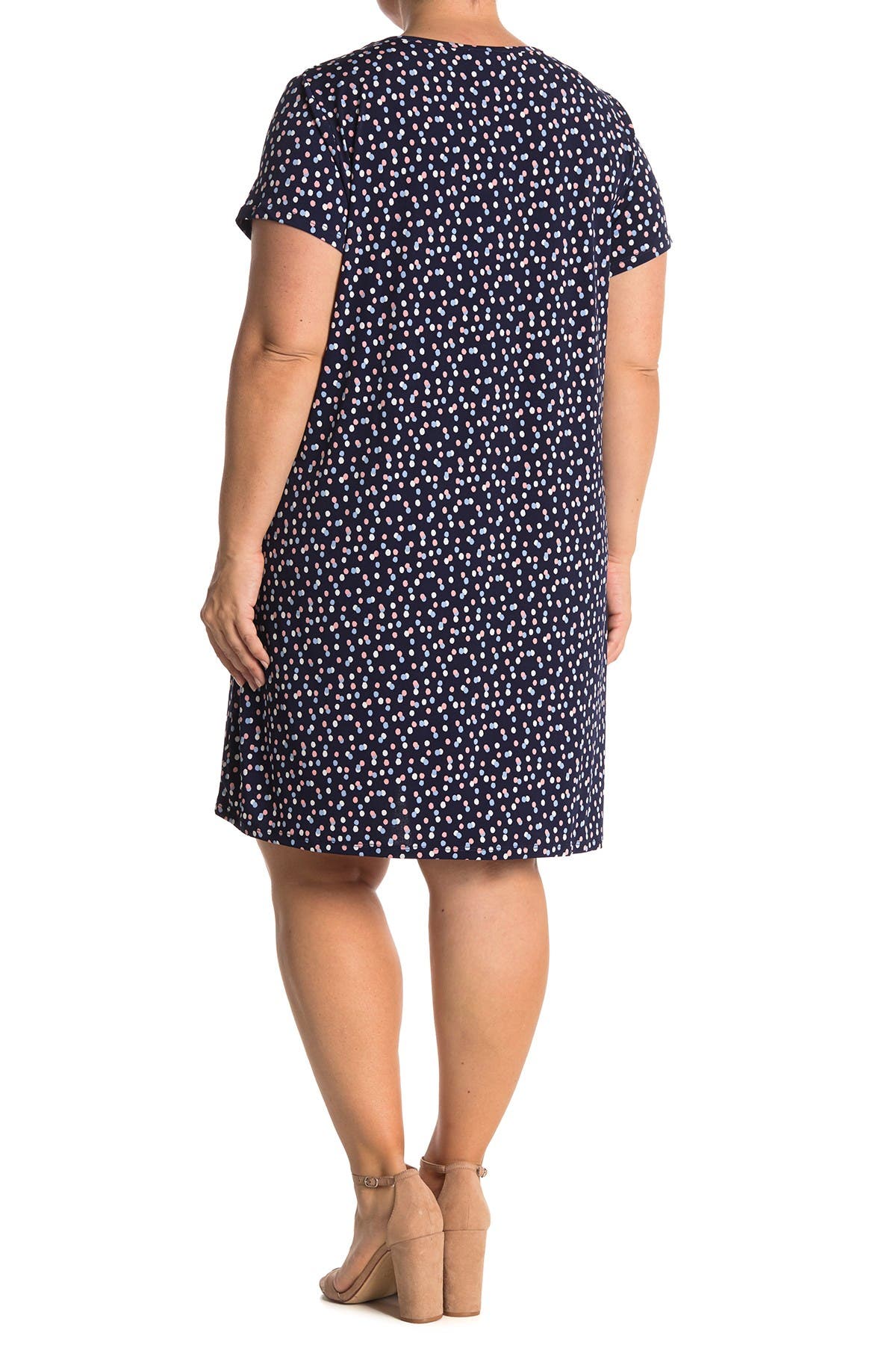 dotted shirt dress