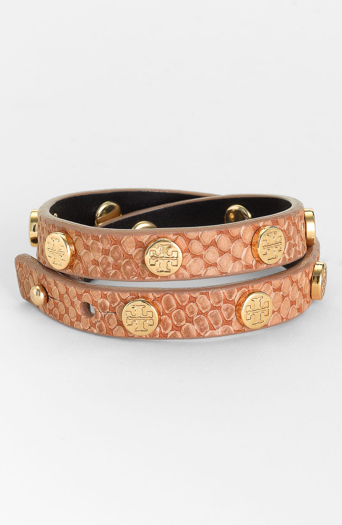 Tory Burch Embossed Leather Wrap Bracelet Nordstrom