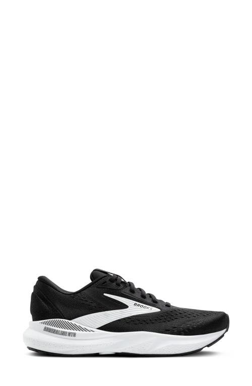 Brooks Adrenaline Gts 24 Running Shoe In Black/white