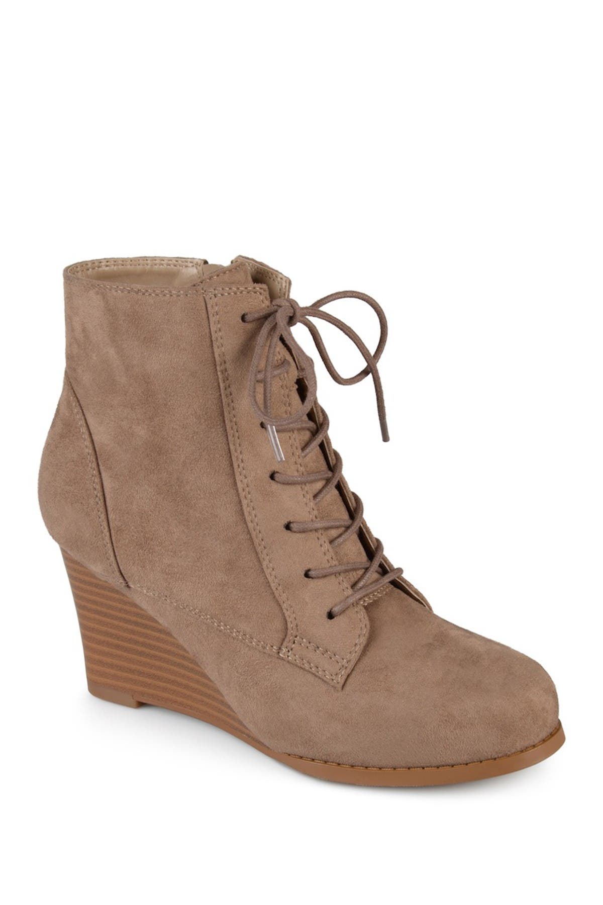 Magely Lace-Up Wedge Bootie 