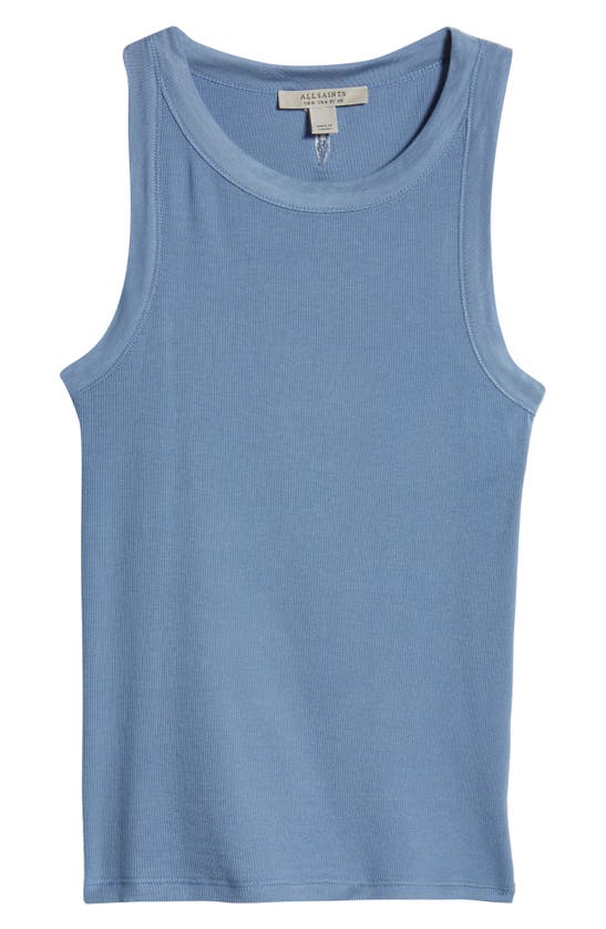 Allsaints Rina Rib Tank In Denim Grey