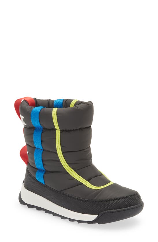 Shop Sorel Whitney Ii Puffy Waterproof Boot In Jet/ Black
