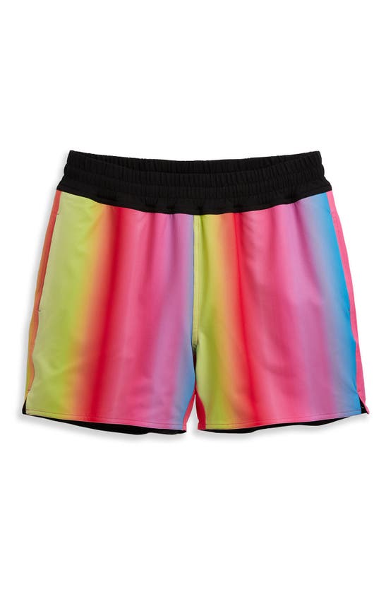 Shop Tomboyx 5-inch Reversible Board Shorts In Melting Rainbow