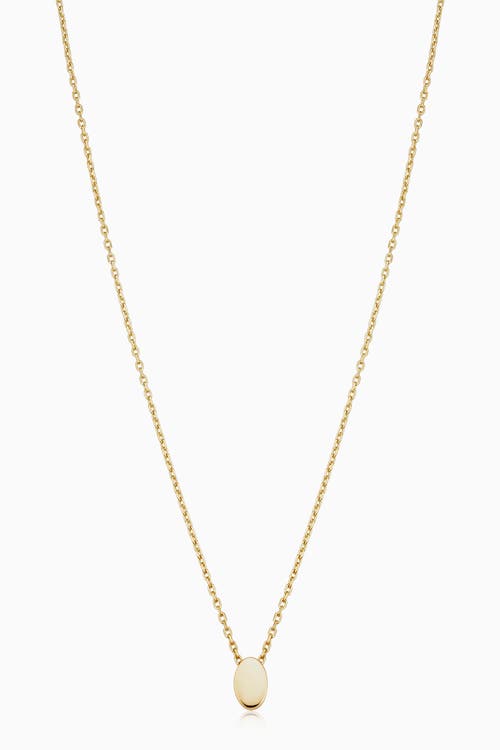 ORADINA ORADINA 14K YELLOW GOLD SWEET OVAL PENDANT NECKLACE 