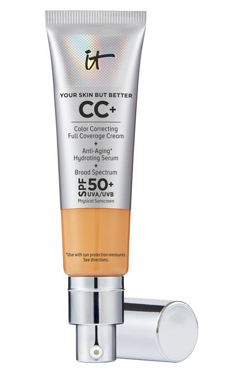 IT Cosmetics CC+ Color Correcting Full Coverage Cream SPF 50+ in Tan Warm at Nordstrom