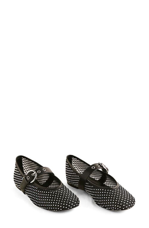 Shop Reformation Bethany Mary Jane Ballet Flat In Rhinestone Sparkle Mesh