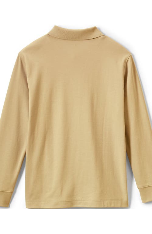 LANDS' END LANDS' END SCHOOL UNIFORM KIDS LONG SLEEVE INTERLOCK POLO SHIRT 