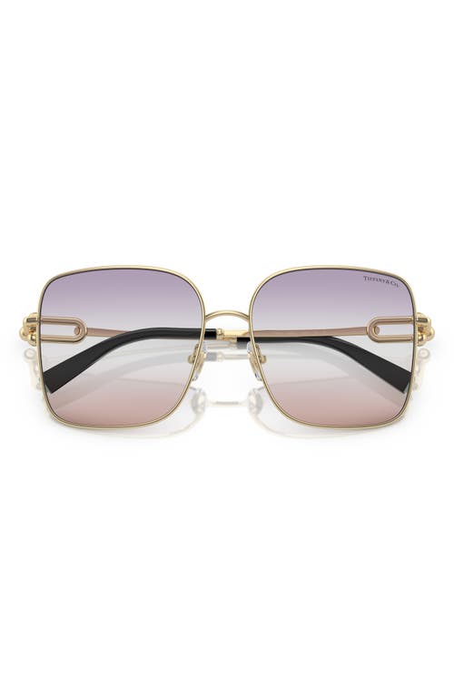Tiffany & Co. 58mm Square Sunglasses in Pale Gold at Nordstrom