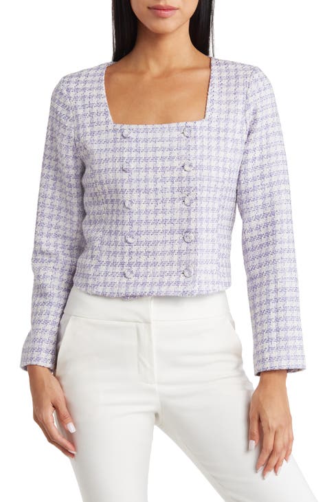 Th Dasha Houndstooth Check Top