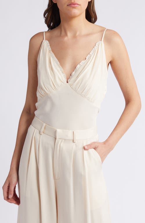 Florie Ruffle Trim Camisole in Champagne