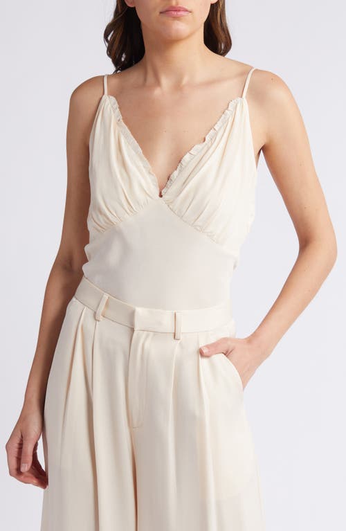 Shop Rue Sophie Florie Ruffle Trim Camisole In Champagne