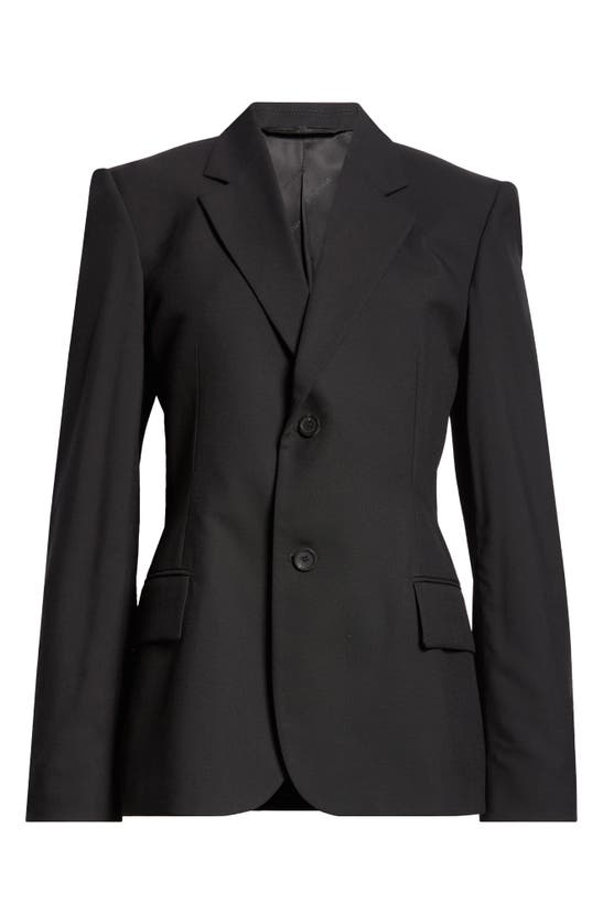Shop Balenciaga Tailored Wool Blazer In Black