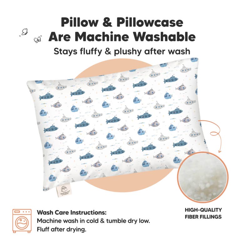 Shop Keababies Jumbo Toddler Pillow With Pillowcase In Submarines