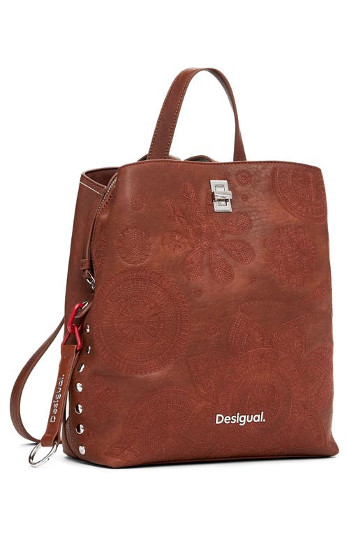 Shop Desigual Dejavu Faux Leather Backpack In Brown