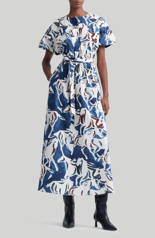 Shop Altuzarra Paulina Print Maxi Dress In Berry Blue