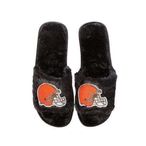 Buffalo Bills FOCO Women's Rhinestone Fuzzy Slippers - Royal