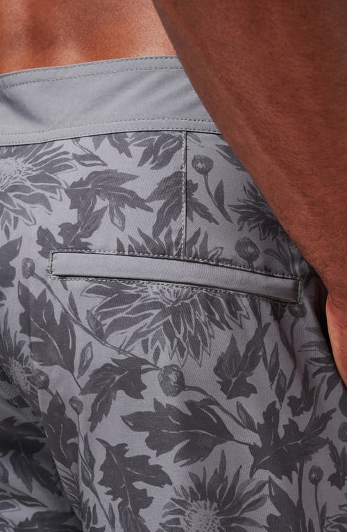 Shop Travismathew Green Bottles Board Shorts In Heather Grey